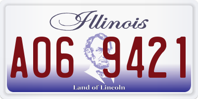 IL license plate A069421