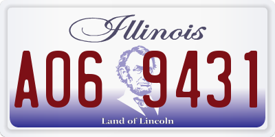 IL license plate A069431