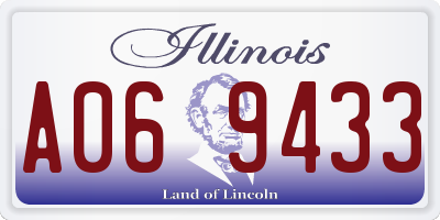 IL license plate A069433