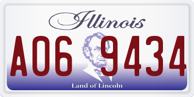 IL license plate A069434