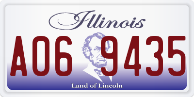 IL license plate A069435