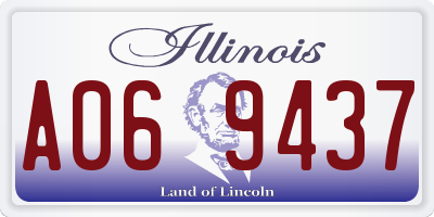 IL license plate A069437