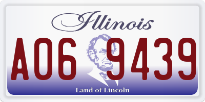 IL license plate A069439