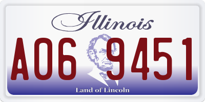 IL license plate A069451
