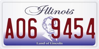 IL license plate A069454