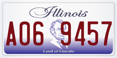 IL license plate A069457