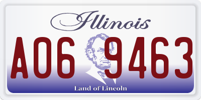 IL license plate A069463