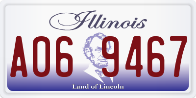 IL license plate A069467