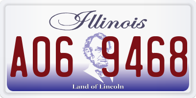 IL license plate A069468