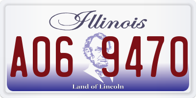 IL license plate A069470