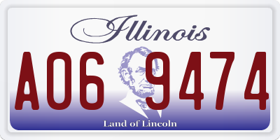 IL license plate A069474