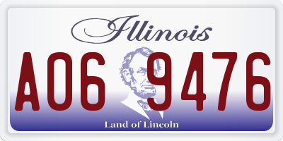 IL license plate A069476