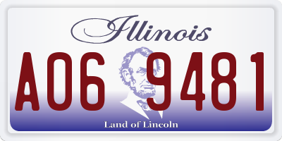 IL license plate A069481