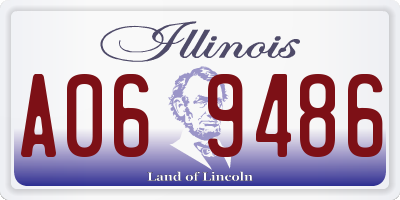 IL license plate A069486