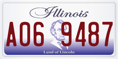 IL license plate A069487
