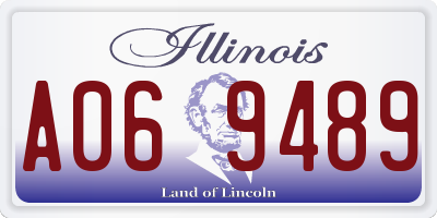 IL license plate A069489
