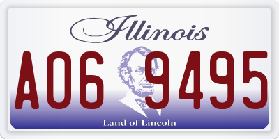 IL license plate A069495