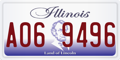 IL license plate A069496