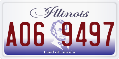 IL license plate A069497