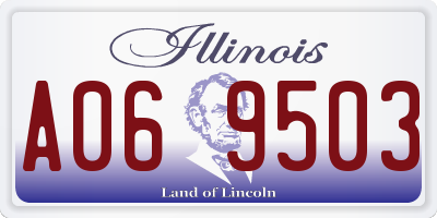 IL license plate A069503