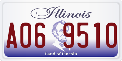 IL license plate A069510