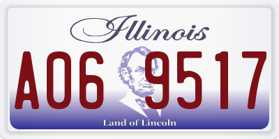 IL license plate A069517