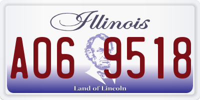 IL license plate A069518