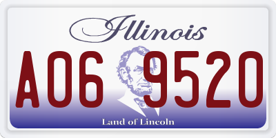 IL license plate A069520