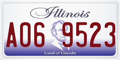 IL license plate A069523