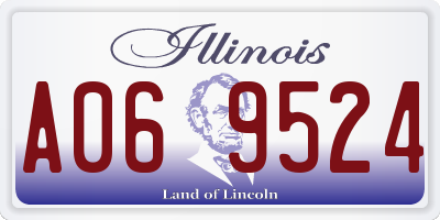 IL license plate A069524