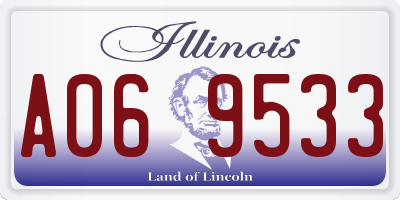 IL license plate A069533