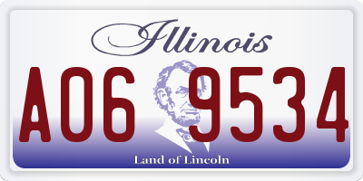 IL license plate A069534