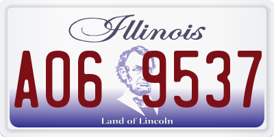 IL license plate A069537