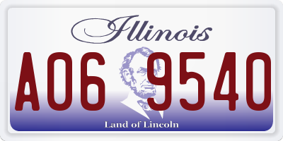 IL license plate A069540