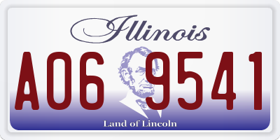 IL license plate A069541
