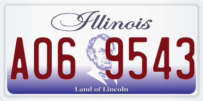 IL license plate A069543