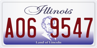 IL license plate A069547