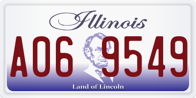 IL license plate A069549