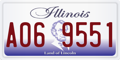 IL license plate A069551