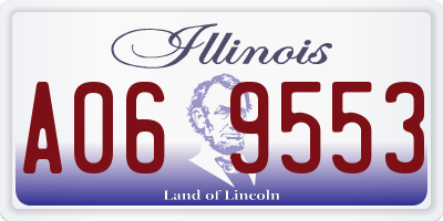 IL license plate A069553