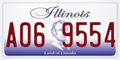 IL license plate A069554