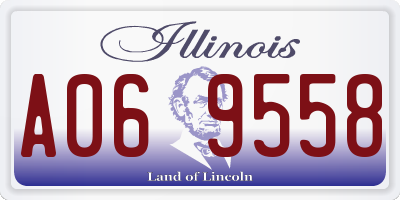 IL license plate A069558