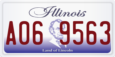 IL license plate A069563