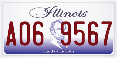 IL license plate A069567
