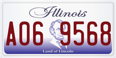 IL license plate A069568