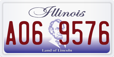 IL license plate A069576