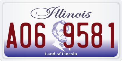 IL license plate A069581