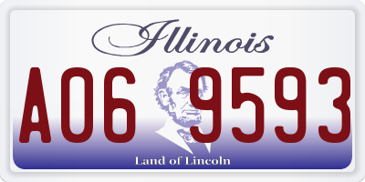 IL license plate A069593