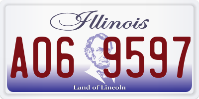 IL license plate A069597