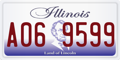 IL license plate A069599